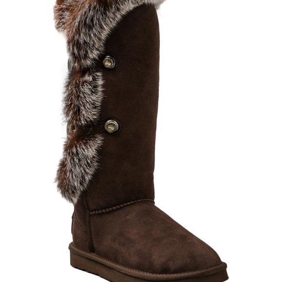 Australia Luxe Collective Shoes - Australia Luxe Collective Nordic Angel X-Tall Boot with Rabbit Fur Trim …